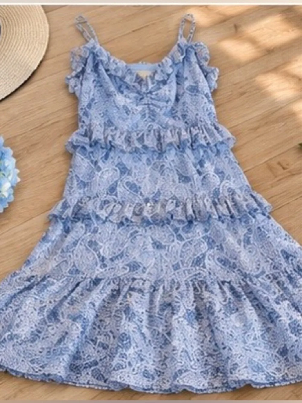 Michael Kors Tiered Ruffle Dress – Women’s Size M 💙